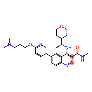 (S)-6-(6-(3-(dimethylamino)propoxy)pyridin-3-yl)-N-methyl-4-((1-(tetrahydro-2H-pyran-4-yl)ethyl)amino)cinnoline-3-carboxamide
