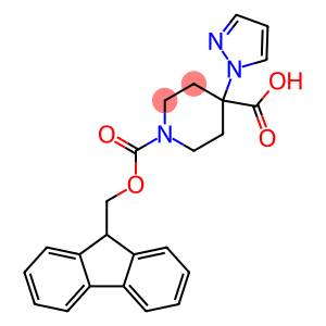 1-{[(9H-fluoren-9-yl)methoxy]carbonyl}-4-(1H-pyrazol-1-yl)piperidine-4-carboxylic acid