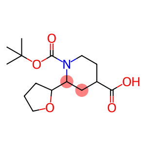 1-[(2-methylpropan-2-yl)oxy-oxomethyl]-2-(2-oxolanyl)-4-piperidinecarboxylic acid