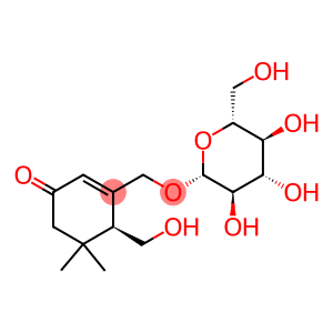 2-Cyclohexen-1-one, 3-[(β-D-glucopyranosyloxy)methyl]-4-(hydroxymethyl)-5,5-dimethyl-, (4S)-