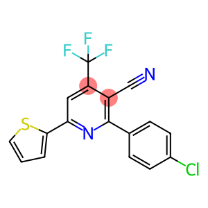 3-Pyridinecarbonitrile, 2-(4-chlorophenyl)-6-(2-thienyl)-4-(trifluoromethyl)-