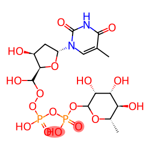 [hydroxy-[[(2R,3S,5R)-3-hydroxy-5-(5-methyl-2,4-dioxopyrimidin-1-yl)oxolan-2-yl]methoxy]phosphoryl] [(3R,4R,5R,6S)-3,4,5-trihydroxy-6-methyloxan-2-yl] hydrogen phosphate