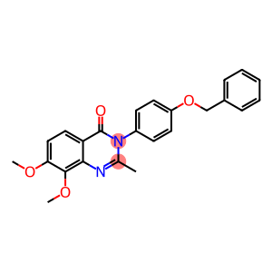 4(3H)-Quinazolinone,  7,8-dimethoxy-2-methyl-3-[4-(phenylmethoxy)phenyl]-