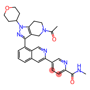 2-Pyridinecarboxamide, 5-[8-[5-acetyl-4,5,6,7-tetrahydro-1-(tetrahydro-2H-pyran-4-yl)-1H-pyrazolo[4,3-c]pyridin-3-yl]-3-isoquinolinyl]-N-methyl-