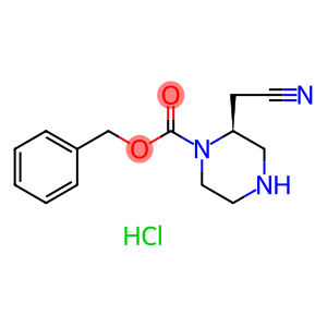(S)-苯甲基 2-(氰基甲基)哌嗪-1-甲酸基酯盐酸盐