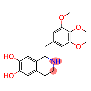 6,7-Isoquinolinediol, 1,2,3,4-tetrahydro-1-[(3,4,5-trimethoxyphenyl)methyl]-, (+-)-