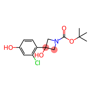 1-Azetidinecarboxylic acid, 3-(2-chloro-4-hydroxyphenyl)-3-hydroxy-, 1,1-dimethylethyl ester