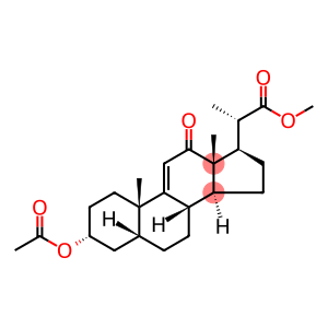 Pregn-9(11)-ene-20-carboxylic acid, 3-(acetyloxy)-12-oxo-, methyl ester, (3α,5β,20S)-