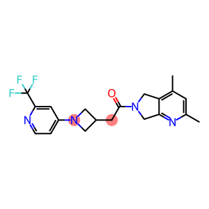 1-{2,4-dimethyl-5H,6H,7H-pyrrolo[3,4-b]pyridin-6-y l}-2-{1-[2-(trifluoromethyl)pyridin-4-yl]azetidin-3-yl }ethan-1-one