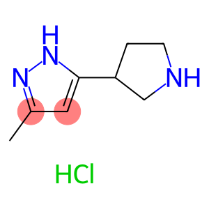 3-甲基-5-(吡咯烷-3-基)-1H-吡唑盐酸盐