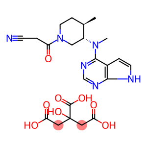 1-Piperidinepropanenitrile, 4-methyl-3-(methyl-7H-pyrrolo[2,3-d]pyrimidin-4-ylamino)-β-oxo-, (3S,4R)-, 2-hydroxy-1,2,3-propanetricarboxylate (1:1)