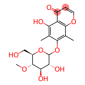 5-Hydroxy-6,8-dimethyl-7-[(4-O-methyl-D-glucopyranosyl)oxy]-4H-1-benzopyran-4-one