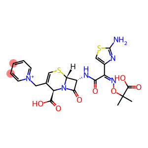 1-[[(2R,6R,7R)-7-[[(2Z)-2-(2-Amino-4-thiazolyl)-2-[(1-carboxy-1-methylethoxy)imino]acetyl]amino]-2-carboxy-8-oxo-5-thia-1-azabicyclo[4.2.0]oct-3-en-3-yl]methyl]pyridinium