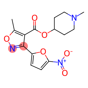 5-Methyl-3-(5-nitro-2-furyl)-4-isoxazolecarboxylic acid 1-methyl-4-piperidyl ester