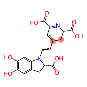 2,6-Pyridinedicarboxylic acid,4-(2-(2-carboxy-2,3-dihydro-5,6-dihydroxy-1H-indol-1-yl)ethenyl)-2,3-dihydro-, (S-(R*,R))-