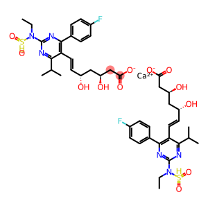 ((3S,5S,E)-7-(4-(4-fluorophenyl)-6-isopropyl-2-(N-methylmethylsulfonamido)pyrimidin-5-yl)-3,5-dihydroxyhept-6-enoate) calcium(II)