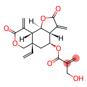 2-Hydroxymethylpropenoic acid [(3aR,9aβ,9bα)-decahydro-5aβ-vinyl-3,9-bis(methylene)-2,8-dioxo-2H-furo[2,3-f][2]benzopyran-4β-yl] ester