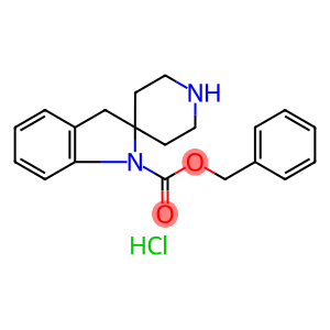 Spiro[2H-indole-2,4'-piperidine]-1(3H)-carboxylic acid, phenylmethyl ester, hydrochloride (1:1)