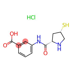 (2S)-2-cis-3-[[4-Mercapto-2-pyrrolidinyl)carbonyl]amino]benzoic acid hydrochloride