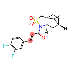 (E)-3-(3,4-difluorophenyl)-1-((3aS,6R,7aR)-8,8-dimethyl-2,2-dioxidotetrahydro-3H-3a,6-methanobenzo[c]isothiazol-1(4H)-yl)prop-2-en-1-one