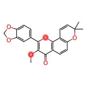 2-(1,3-Benzodioxole-6-yl)-3-methoxy-8,8-dimethyl-4H,8H-benzo[1,2-b:3,4-b']dipyran-4-one