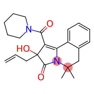 Pyrrolo[2,1-a]isoquinolin-3(2H)-one, 5,6-dihydro-2-hydroxy-5,5-dimethyl-1-(1-piperidinylcarbonyl)-2-(2-propen-1-yl)-