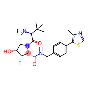 L-Prolinamide, 3-methyl-L-valyl-3-fluoro-4-hydroxy-N-[[4-(4-methyl-5-thiazolyl)phenyl]methyl]-, (3S,4S)-