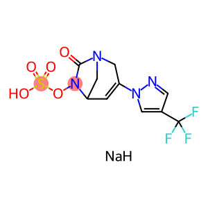 Sulfuric acid, mono[7-oxo-3-[4-(trifluor omethyl)-1H-pyrazol-1-yl]-1,6-diazabicyclo [3.2.1]oct-3-en-6-yl] ester, sodium salt (1:1)