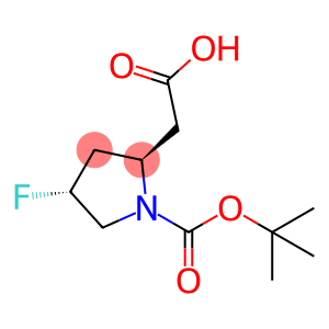 2-[(2R,4R)-4-fluoro-1-[(2-methylpropan-2-yl)oxy-oxomethyl]-2-pyrrolidinyl]acetic acid