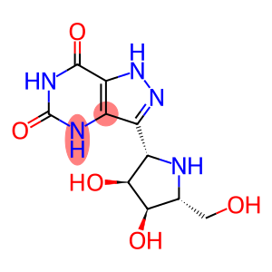 1H-Pyrazolo4,3-dpyrimidine-5,7(4H,6H)-dione, 3-(2S,3S,4R,5R)-3,4-dihydroxy-5-(hydroxymethyl)-2-pyrrolidinyl-