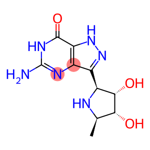 7H-Pyrazolo4,3-dpyrimidin-7-one, 5-amino-3-(2S,3S,4R,5R)-3,4-dihydroxy-5-methyl-2-pyrrolidinyl-1,4-dihydro-