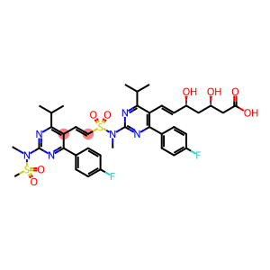 (3R,5S,E)-7-(4-(4-fluorophenyl)-2-((E)-2-(4-(4-fluorophenyl)-6-isopropyl-2-(N-methylmethylsulfonamido)pyrimidin-5-yl)-N-methylvinylsulfonamido)-6-isopropylpyrimidin-5-yl)-3,5-dihydroxyhept-6-enoicacid