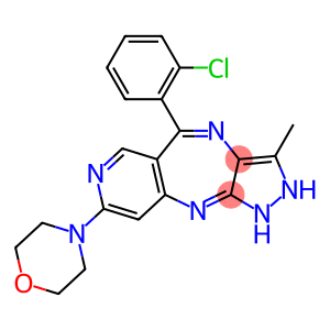 Pyrazolo[4,3-b]pyrido[4,3-e][1,4]diazepine, 5-(2-chlorophenyl)-1,2-dihydro-3-methyl-8-(4-morpholinyl)-