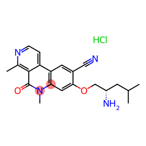 8-{[(2S)-2-amino-4-methylpentyl]oxy}-4,6-dimethyl-5-oxo-5H,6H-benzo[c]2,7-naphthyridine-9-carbonitrile hydrochloride