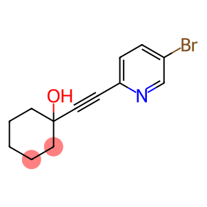 1-[2-(5-bromopyridin-2-yl)ethynyl]cyclohexan-1-ol