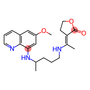 (3E)-3-[1-[4-[(6-methoxyquinolin-8-yl)amino]pentylamino]ethylidene]oxolan-2-one