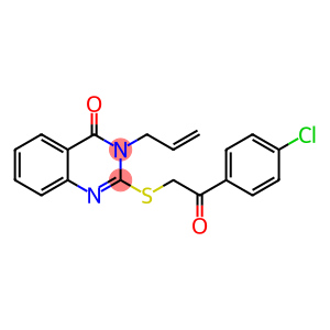 4(3H)-Quinazolinone, 2-[[2-(4-chlorophenyl)-2-oxoethyl]thio]-3-(2-propen-1-yl)-