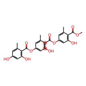 Benzoic acid, 4-[(2,4-dihydroxy-6-methylbenzoyl)oxy]-2-hydroxy-6-methyl-, 3-hydroxy-4-(methoxycarbonyl)-5-methylphenyl ester