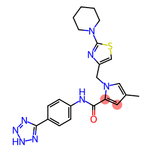 1H-Pyrrole-2-carboxamide, 4-methyl-1-[[2-(1-piperidinyl)-4-thiazolyl]methyl]-N-[4-(2H-tetrazol-5-yl)phenyl]-