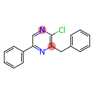 Pyrazine, 2-chloro-5-phenyl-3-(phenylmethyl)-