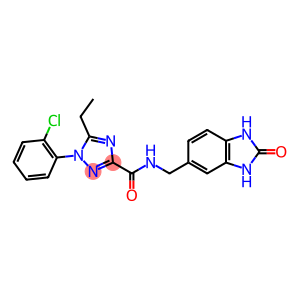 1H-1,2,4-Triazole-3-carboxamide, 1-(2-chlorophenyl)-N-[(2,3-dihydro-2-oxo-1H-benzimidazol-5-yl)methyl]-5-ethyl-