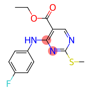 5-Pyrimidinecarboxylicacid, 4-[(4-fluorophenyl)amino]-2-(methylthio)-,ethyl ester