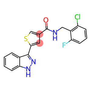 N-(2-chloro-6-fluorobenzyl)-5-(1H-indazol-3-yl)thiophene-3-carboxamide