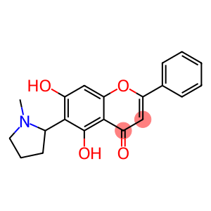 5,7-Dihydroxy-6-(1-methyl-2-pyrrolidinyl)flavone