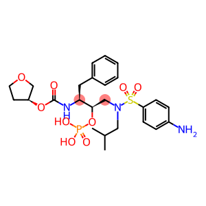 ((3S)Oxolan-3-yloxy)-N-((1S,2R)-3-{[(4-aminophenyl)sulfonyl](2-methylpropyl)amino}-1-benzyl-2-(phosphonooxy)propyl)carboxamide