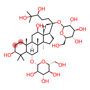 β-D-Glucopyranoside, (3β,6α,12β,24S)-3,12,24,25-tetrahydroxydammarane-6,20-diyl bis- (9CI)