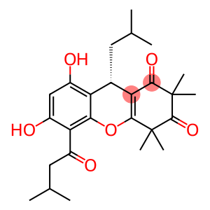 1H-Xanthene-1,3(2H)-dione, 4,9-dihydro-6,8-dihydroxy-2,2,4,4-tetramethyl-5-(3-methyl-1-oxobutyl)-9-(2-methylpropyl)-, (9S)-