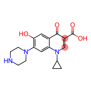 1-cyclopropyl-6-hydroxy-4-oxo-7-piperazin-1-ylquinoline-3-carboxylic acid