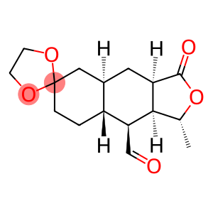 (1'R,3a'R,4a'R,8a'R,9'R,9a'S)-1',8a'-dimethyl-3'-oxodecahydro-1'H-spiro[[1,3]dioxolane-2,6'-naphtho[2,3-c]furan]-9'-carbaldehyde