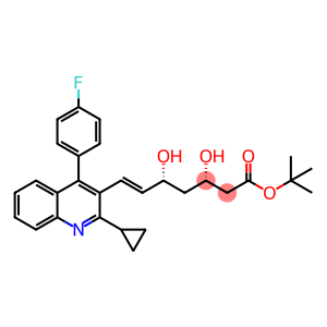 6-Heptenoic acid, 7-[2-cyclopropyl-4-(4-fluorophenyl)-3-quinolinyl]-3,5-dihydroxy-, 1,1-dimethylethyl ester, (3S,5R,6E)-